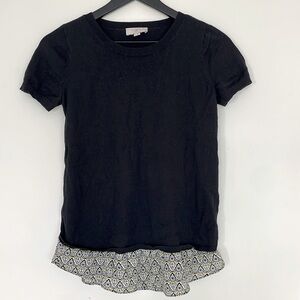 Loft black t shirt blouse